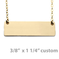 Custom Handwriting Necklace Gold Name Plate Necklace