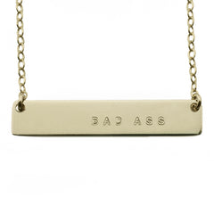 BAD ASS NAMEPLATE NECKLACE