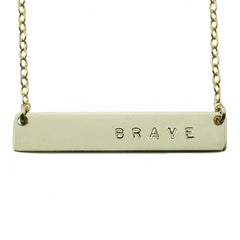 Brave Nameplate Necklace