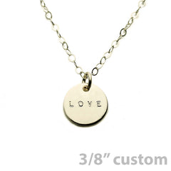 The Emoji Necklace Gold Disc - 3/8"