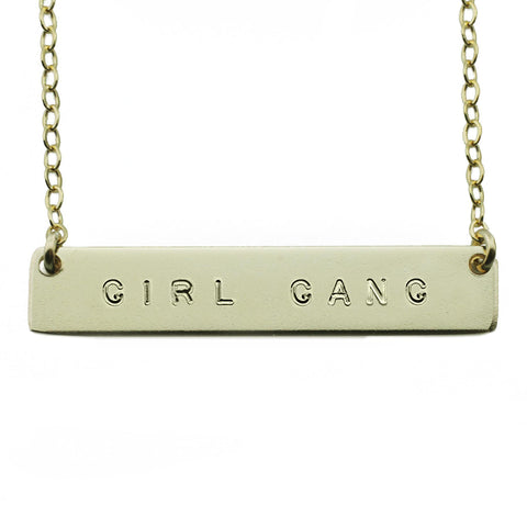 The Name Plate Necklace Girl Gang