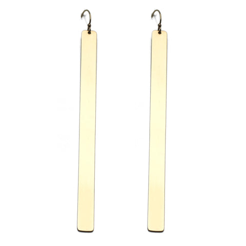 The Long Gold Bar Earrings