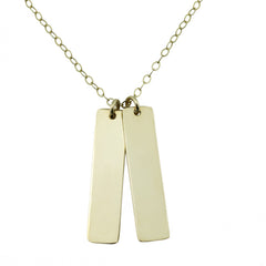 Custom Handwriting Vertical Bar Necklace