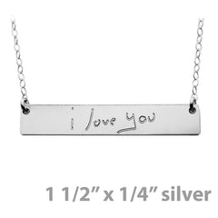 HANDWRITING NECKLACE STERLING SILVER