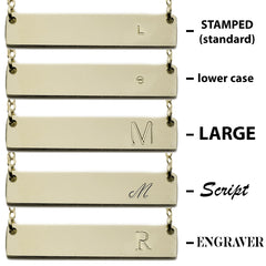 Gold NamePlate Necklace Custom Initial