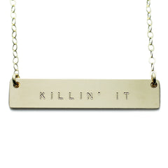 KILLIN IT NAMEPLATE NECKLACE