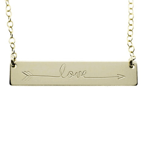 The Name Plate Necklace Love Arrow