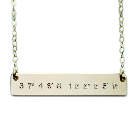 Custom Latitude And Longitude Necklace