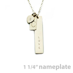 Gold Name Plate Necklace Custom Multi Charms