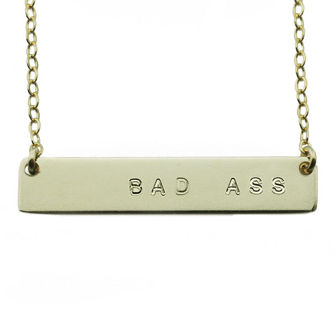 The Name Plate Necklace Bad Ass