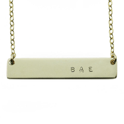 The Name Plate Necklace Bae
