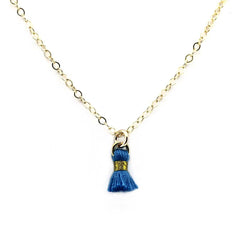 Tiny Tassel Charm Necklace