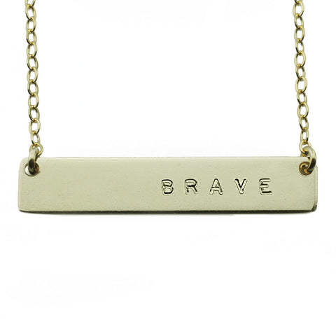 The Name Plate Necklace Brave