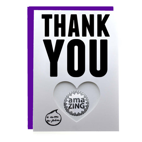 PIN GREETING CARD - THANK YOU