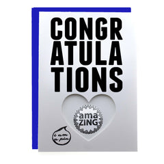 PIN GREETING CARD - CONGRATULATIONS