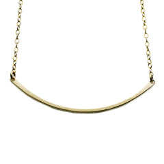 CURVED GOLD BAR NECKLACE