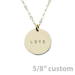 The Emoji Necklace Gold Disc - 5/8"