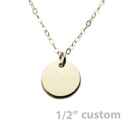 Bar And Disc Charm Necklace