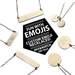 The Emoji Necklace Gold Disc - 5/8"