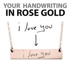 CUSTOM HANDWRITING NECKLACE ROSE GOLD