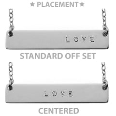 Name Plate Necklace Custom Sterling Silver - Nameplate 1 1/4"
