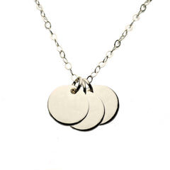 Gold Necklace Custom Initial Disc - 3/8"