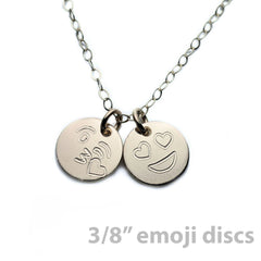 The Emoji Necklace Gold Disc - 3/8"