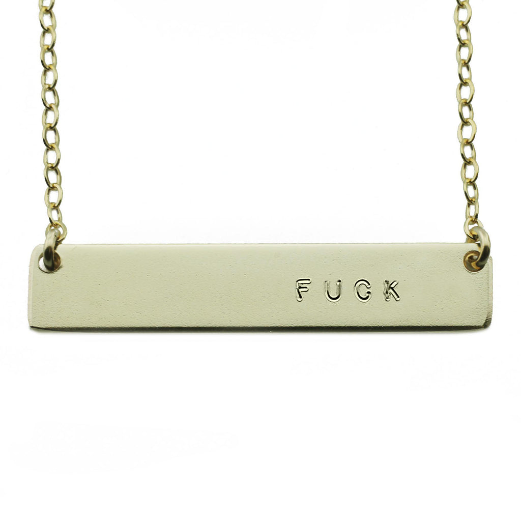 FUCK NAMEPLATE NECKLACE