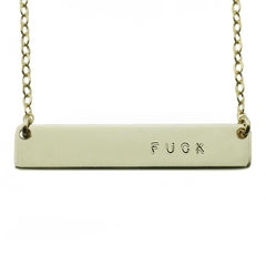 FUCK NAMEPLATE NECKLACE
