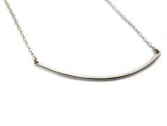 The Gold Curved Bar Necklace