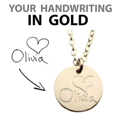 GOLD HANDWRITING NECKLACE