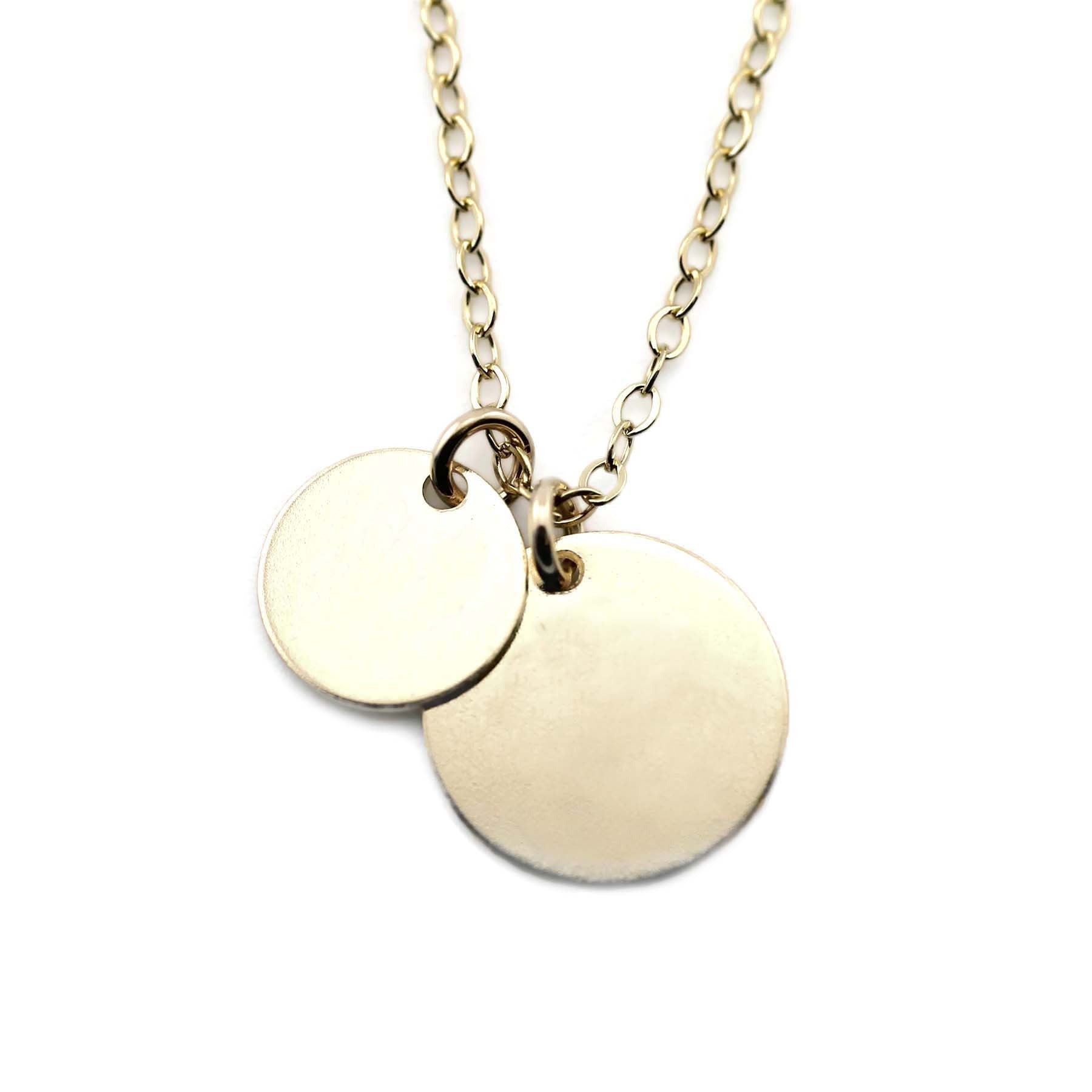 Circle Disc Multi Charm Layered Necklace - Fame Accessories
