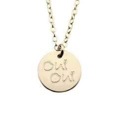 Custom Handwriting Disc Necklace