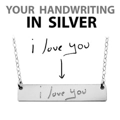 HANDWRITING NECKLACE SILVER