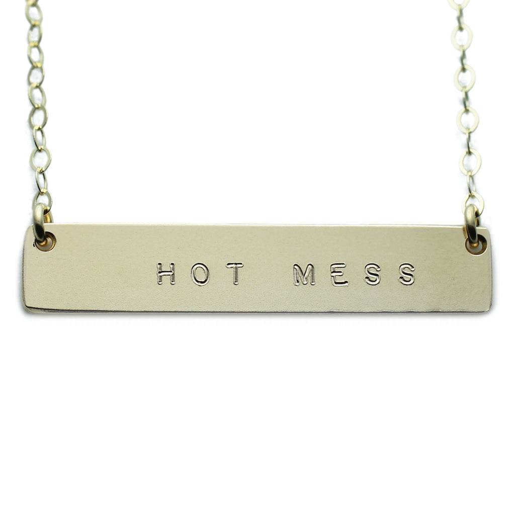 The Name Plate Necklace Hot Mess