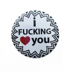 PIN GREETING CARD - I HEART CURSE WORDS