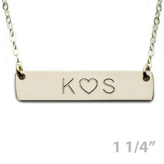 Custom Gold Name Plate Necklace Initial ♥ Necklace