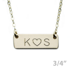 Custom Gold Name Plate Necklace Initial ♥ Necklace