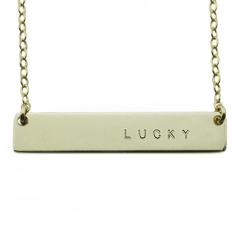 The Name Plate Necklace Lucky