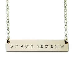 LATITUDE AND LONGITUDE NECKLACE