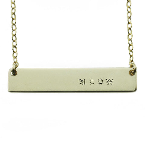 The Name Plate Necklace Meow