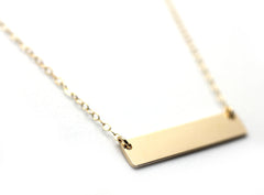 Gold NamePlate Necklace Custom Initial