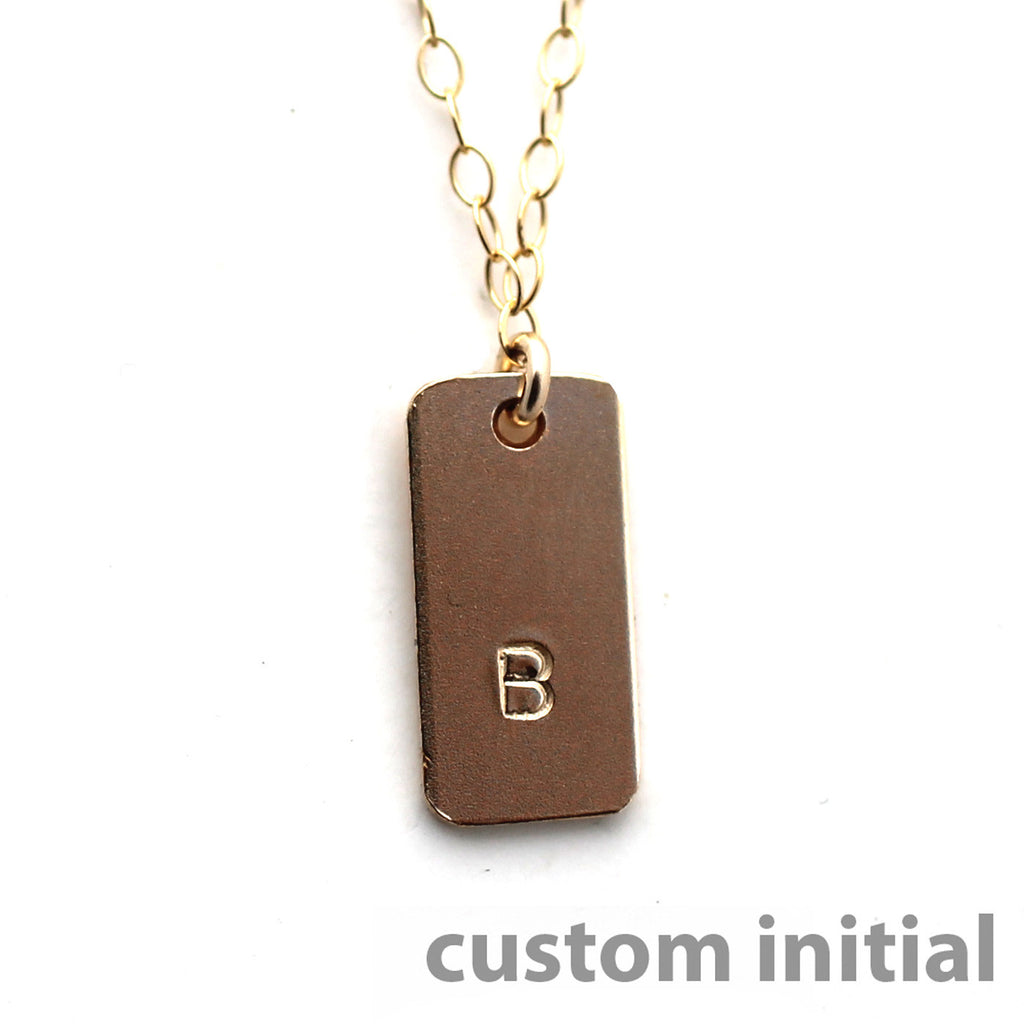 The Name Bar Necklace Custom Initial