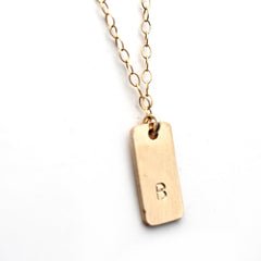 The Name Bar Necklace Custom Initial