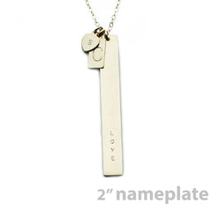 Gold Name Plate Necklace Custom Multi Charms