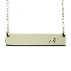 Gold NamePlate Necklace Custom Initial