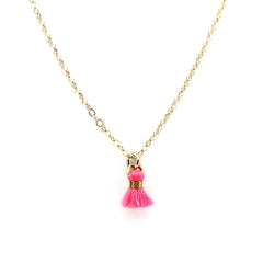 Tiny Tassel Charm Necklace