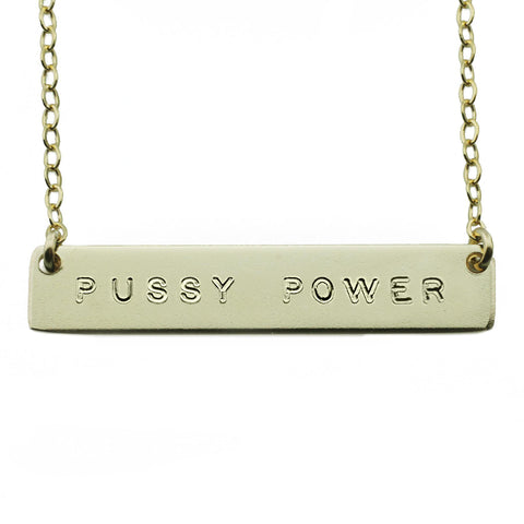 The Name Plate Necklace Pussy Power