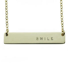 SMILE NAMEPLATE NECKLACE