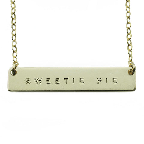 The Name Plate Necklace Sweetie Pie